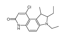 (+/-)-9-chloro-2,3-diethyl-1-methyl-1,2,3,6-tetrahydro-pyrrolo[3,2-f]quinolin-7-one结构式