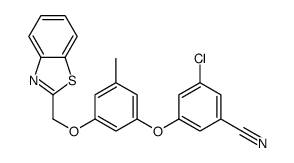 3-[3-(1,3-benzothiazol-2-ylmethoxy)-5-methylphenoxy]-5-chlorobenzonitrile Structure