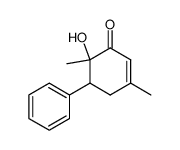 1,4-Dimethyl-5-phenyl-cyclohexen-(1)-ol-(4)-on-(3) Structure