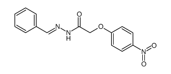 Acetic acid, 2-(4-nitrophenoxy)-, 2-(phenylmethylene)hydrazide结构式