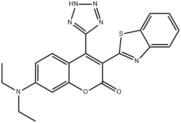 3-Benzothiazol-2-yl-7-diethylaMino-4-(1H-tetrazol-5-yl)-chroMen-2-one Structure
