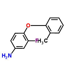 3-Fluoro-4-(2-methylphenoxy)aniline结构式
