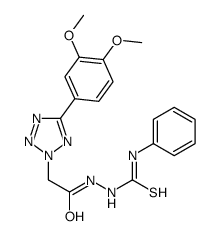 2H-Tetrazole-2-acetic acid, 5-(3,4-dimethoxyphenyl)-, 2-((phenylamino) thioxomethyl)hydrazide picture