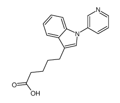 5-(1-pyridin-3-ylindol-3-yl)pentanoic acid Structure