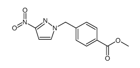 Benzoic acid, 4-[(3-nitro-1H-pyrazol-1-yl)methyl]-, methyl ester Structure