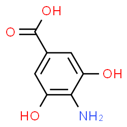 4-amino-3,5-dihydroxybenzoic acid结构式