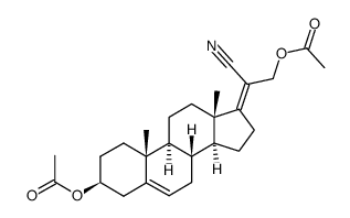 3β,22-diacetoxy-23,24-dinor-chola-5,17(20)ξ-diene-21-nitrile Structure