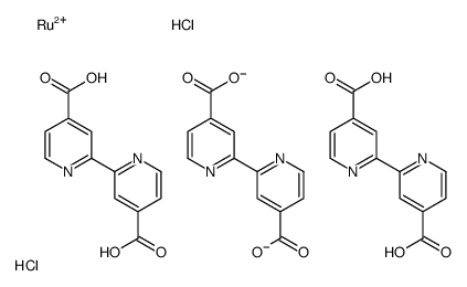 三(4,4-二羧基联吡啶)氯化钌结构式