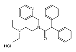 2-[(2,2-diphenylacetyl)-(pyridin-2-ylmethyl)amino]ethyl-diethylazanium,chloride Structure