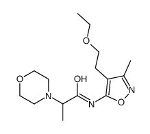 N-[4-(2-ethoxyethyl)-3-methyl-1,2-oxazol-5-yl]-2-morpholin-4-ylpropanamide结构式