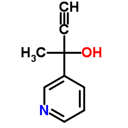 2-(3-Pyridinyl)-3-butyn-2-ol结构式