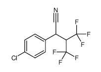 2-(4-chlorophenyl)-4,4,4-trifluoro-3-(trifluoromethyl)butanenitrile结构式