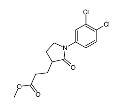 3-[1-(3,4-dichloro-phenyl)-2-oxo-pyrrolidin-3-yl]-propionic acid methyl ester结构式