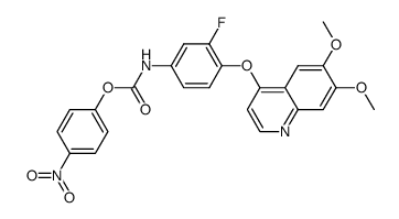 4-nitrophenyl 4-((6,7-dimethoxyquinolin-4-yl)oxy)-3-fluorophenylcarbamate Structure