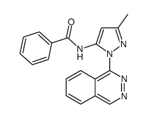 N-(5-methyl-2-phthalazin-1-yl-2H-pyrazol-3-yl)-benzamide结构式
