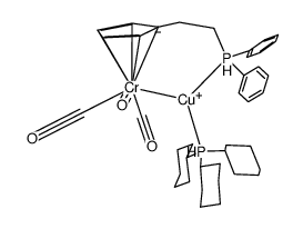 [Cr(Cu(PCy3))(CO)3(μ-η5:η1-(2-(diphenylphosphino)ethyl)cyclopentadienyl)] Structure