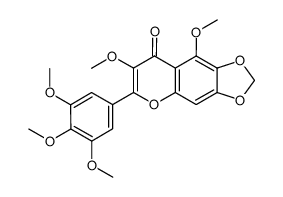 3,5,3′,4′,5′-pentamethoxy-6,7-methylenedioxyflavone结构式