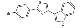 3-[2-(4-bromophenyl)-1,3-thiazol-4-yl]-1H-indole结构式