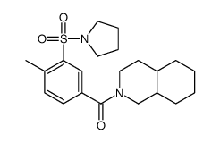 [4-Methyl-3-(1-pyrrolidinylsulfonyl)phenyl](octahydro-2(1H)-isoqu inolinyl)methanone结构式