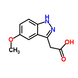 5-甲氧基吲唑-3-乙酸结构式