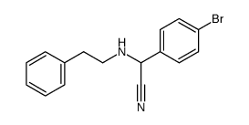 2-(4-bromophenyl)-2-(2-phenylethylamino)acetonitrile Structure