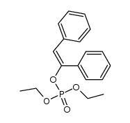 phosphoric acid 1,2-diphenyl-vinyl ester diethyl ester Structure