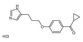 Cyclopropyl[4-[3-(1H-imidazol-5-yl)propoxy]phenyl]methanone hydrochloride structure