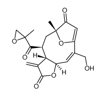 8-Desacylcentratherin-8-O-<2,3-epoxyisobutyrat> Structure