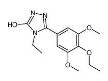 2,4-Dihydro-5-(4-ethoxy-3,5-dimethoxyphenyl)-4-ethyl-3H-1,2,4-triazol- 3-one Structure