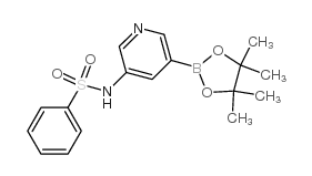 N-(5-(4,4,5,5-TETRAMETHYL-1,3,2-DIOXABOROLAN-2-YL)PYRIDIN-3-YL)BENZENESULFONAMIDE Structure