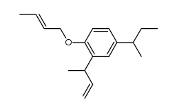 but-2-enyl-[4-sec-butyl-2-(1-methyl-allyl)-phenyl]-ether结构式