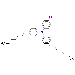 4-溴-N,N-双(4-(己氧基)苯基)苯胺结构式