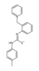 (Z)-N'-(2-(pyridin-1-ium-1-ylmethyl)phenyl)-N-(p-tolyl)carbamimidothioate结构式