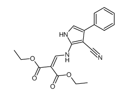 diethyl 2-<<(3-cyano-4-phenylpyrrol-2-yl)amino>methylen>propandioate结构式