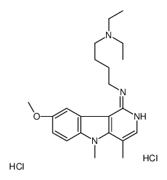 N',N'-diethyl-N-(8-methoxy-4,5-dimethylpyrido[4,3-b]indol-1-yl)butane-1,4-diamine,dihydrochloride Structure