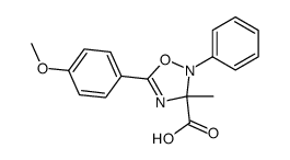 2-phenyl-3-methyl-5-p-methoxyphenyl-Δ4-1,2,4-oxadiazolin-3-carboxylic acid结构式