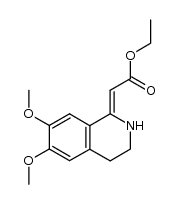 (6,7-dimethoxy-3,4-dihydro-2H-isoquinoline-1-ylidene)acetic acid ethyl ester结构式