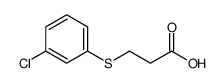 3-(3-chlorophenyl)sulfanylpropanoic acid Structure