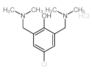 Phenol,4-chloro-2,6-bis[(dimethylamino)methyl]-, hydrochloride (1:2) structure