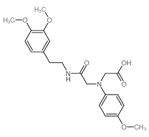 [(2-{[2-(3,4-Dimethoxyphenyl)ethyl]amino}-2-oxoethyl)(4-methoxyphenyl)amino]acetic acid结构式