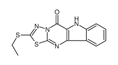 2-(Ethylthio)-1,3,4-thiadiazolo(3',2':1,2)pyrimido(5,4-b)indol-5(6H)-one结构式