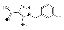 5-amino-1-[(3-fluorophenyl)methyl]triazole-4-carboxamide结构式