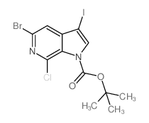 tert-Butyl 5-bromo-7-chloro-3-iodo-1H-pyrrolo[2,3-c]pyridine-1-carboxylate picture