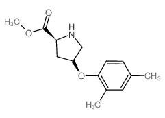 Methyl (2S,4S)-4-(2,4-dimethylphenoxy)-2-pyrrolidinecarboxylate结构式