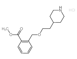 Methyl 2-{[2-(4-piperidinyl)ethoxy]-methyl}benzoate hydrochloride结构式