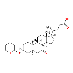 (R)-methyl 4-((3R,5S,10S,13R,17R)-10,13-dimethyl-7-oxo-3-(tetrahydro-2H-pyran-2-yloxy)-hexadecahydro-1H-cyclopenta[a]phenanthren-17-yl)pentanoate picture