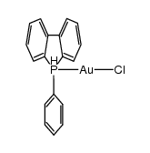 chloro-1-phenyl-dibenzophosphole gold(I) Structure