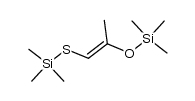 2-(trimethylsiloxy)-1-(trimethylsilylthio)propene Structure