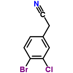 (4-Bromo-3-chlorophenyl)acetonitrile structure
