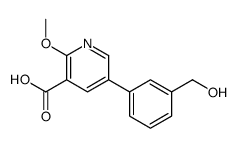 5-[3-(hydroxymethyl)phenyl]-2-methoxypyridine-3-carboxylic acid结构式